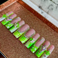 NailedByNiki2swt Beauty and Nails Bree Lime Ready to Ship Press on Nails Self Care Accessories
