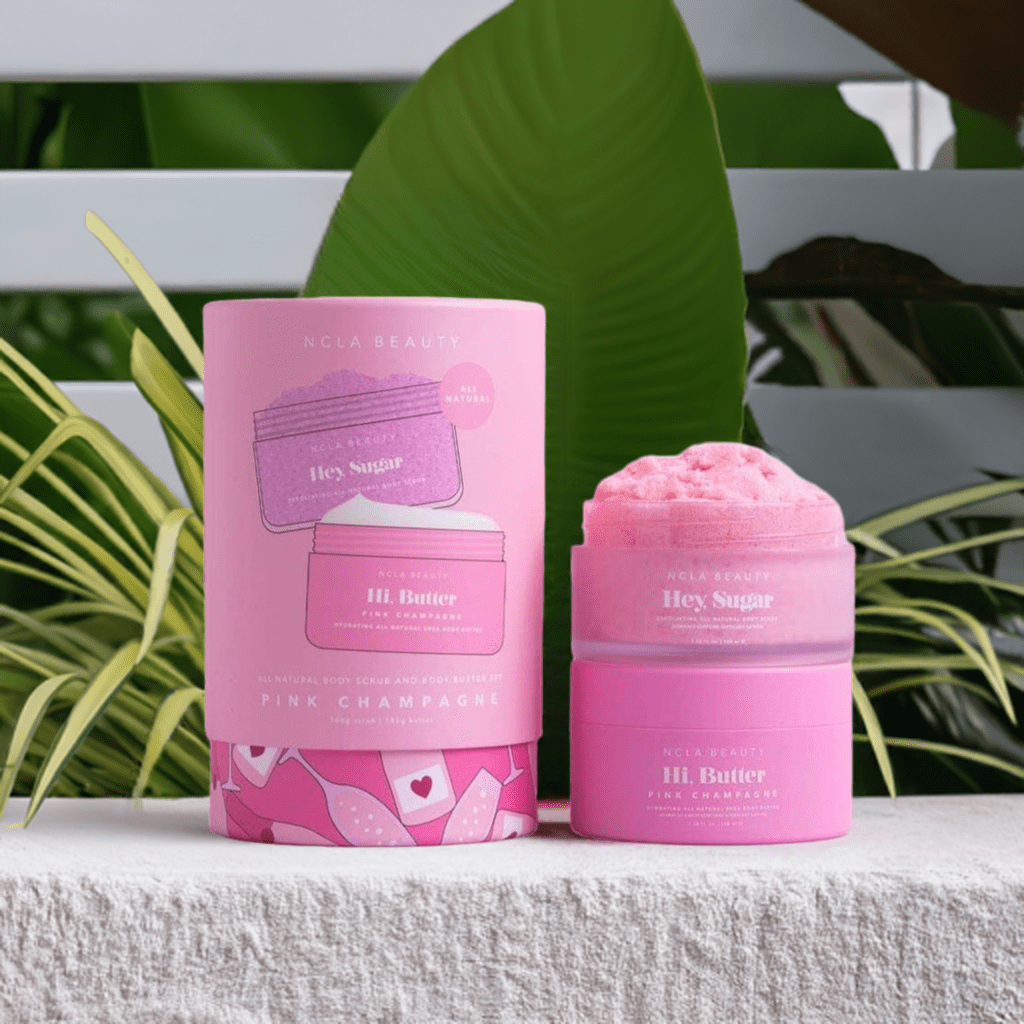 NCLA Beauty Bath & Body Body Scrub + Body Butter Combo Press on Nails Self Care Accessories