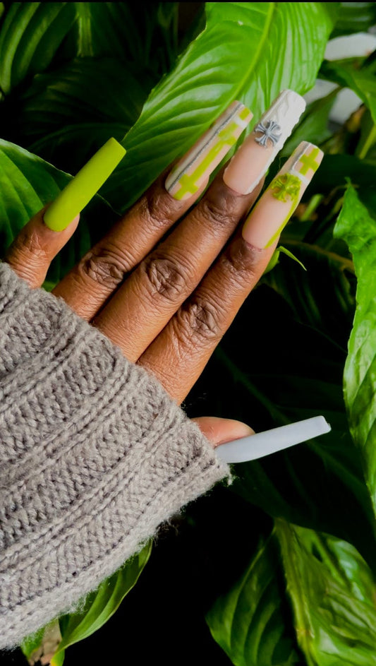 NailedByNiki2swt False Nails Jade Press on Nails Self Care Accessories