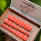 NailedByNiki2swt Beauty and Nails Mani Pedi Combo -Peachy Orange Ready to Ship Press on Nails Self Care Accessories