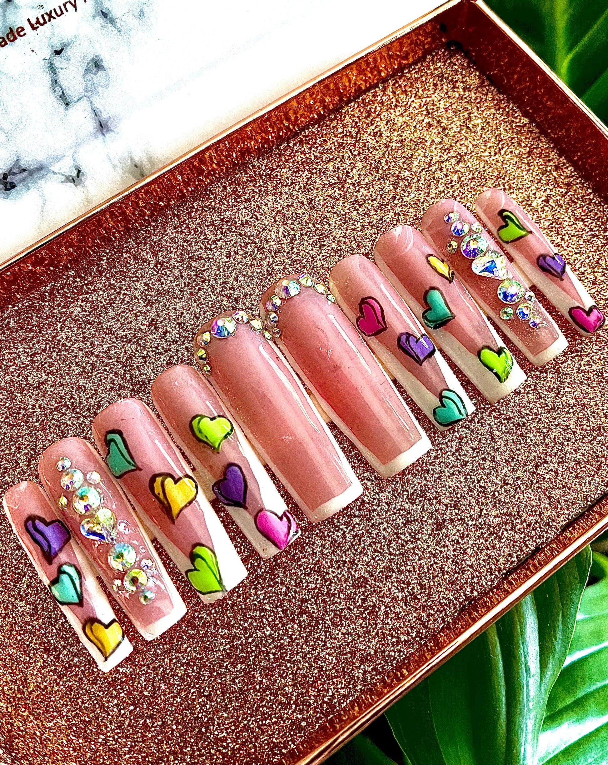 NailedByNiki2swt Beauty and Nails XOXO - Ready to Ship Press on Nails Self Care Accessories
