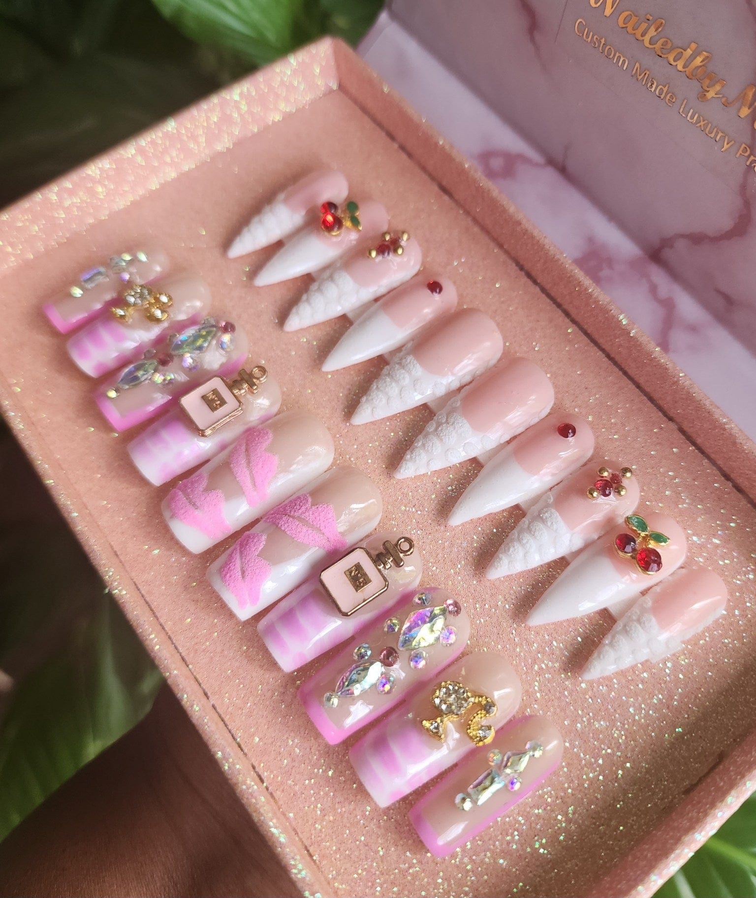 NailedByNiki2swt Beauty and Nails Dolled Up Press on Nails Self Care Accessories