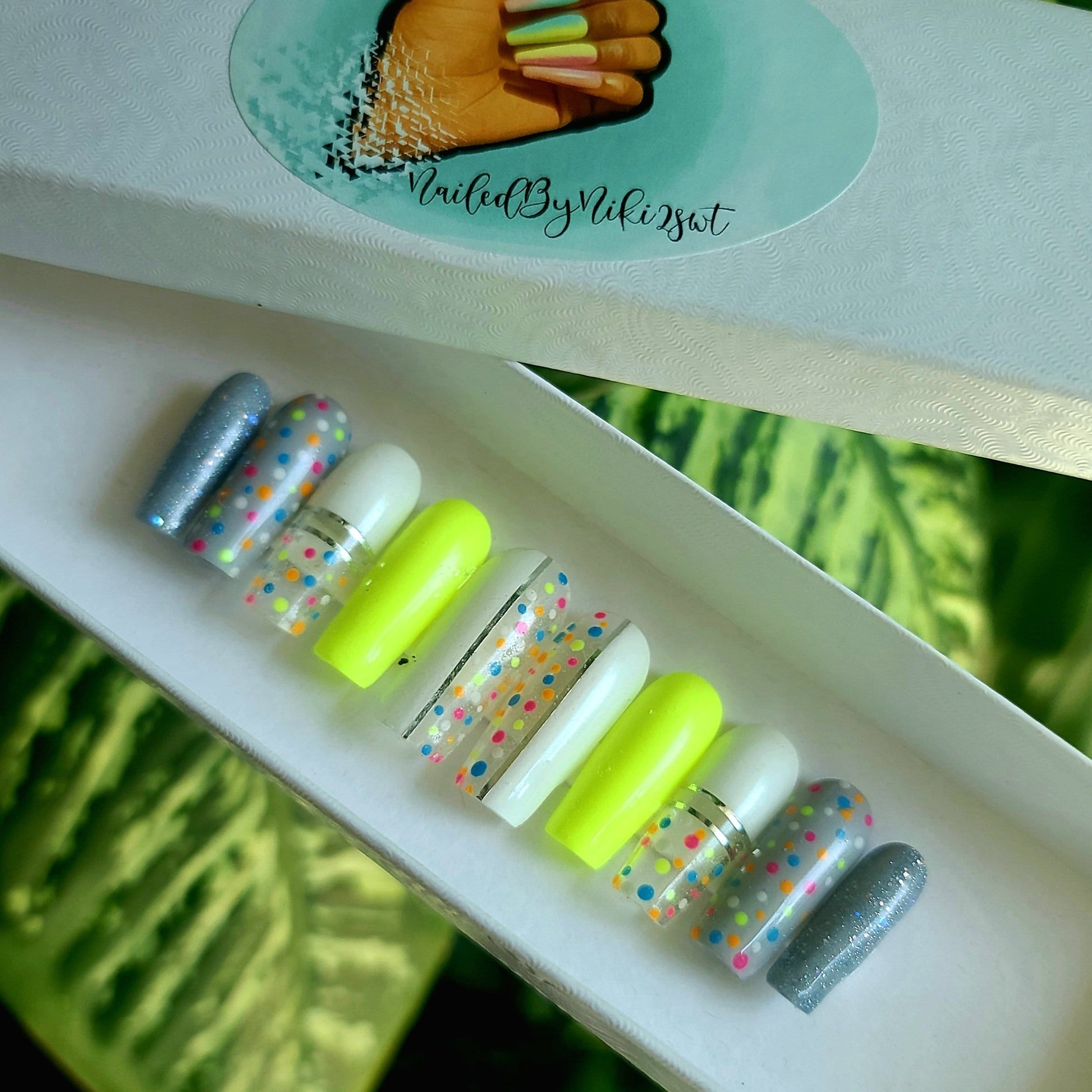 NailedByNiki2swt Double Dippin Press on Nails Self Care Accessories