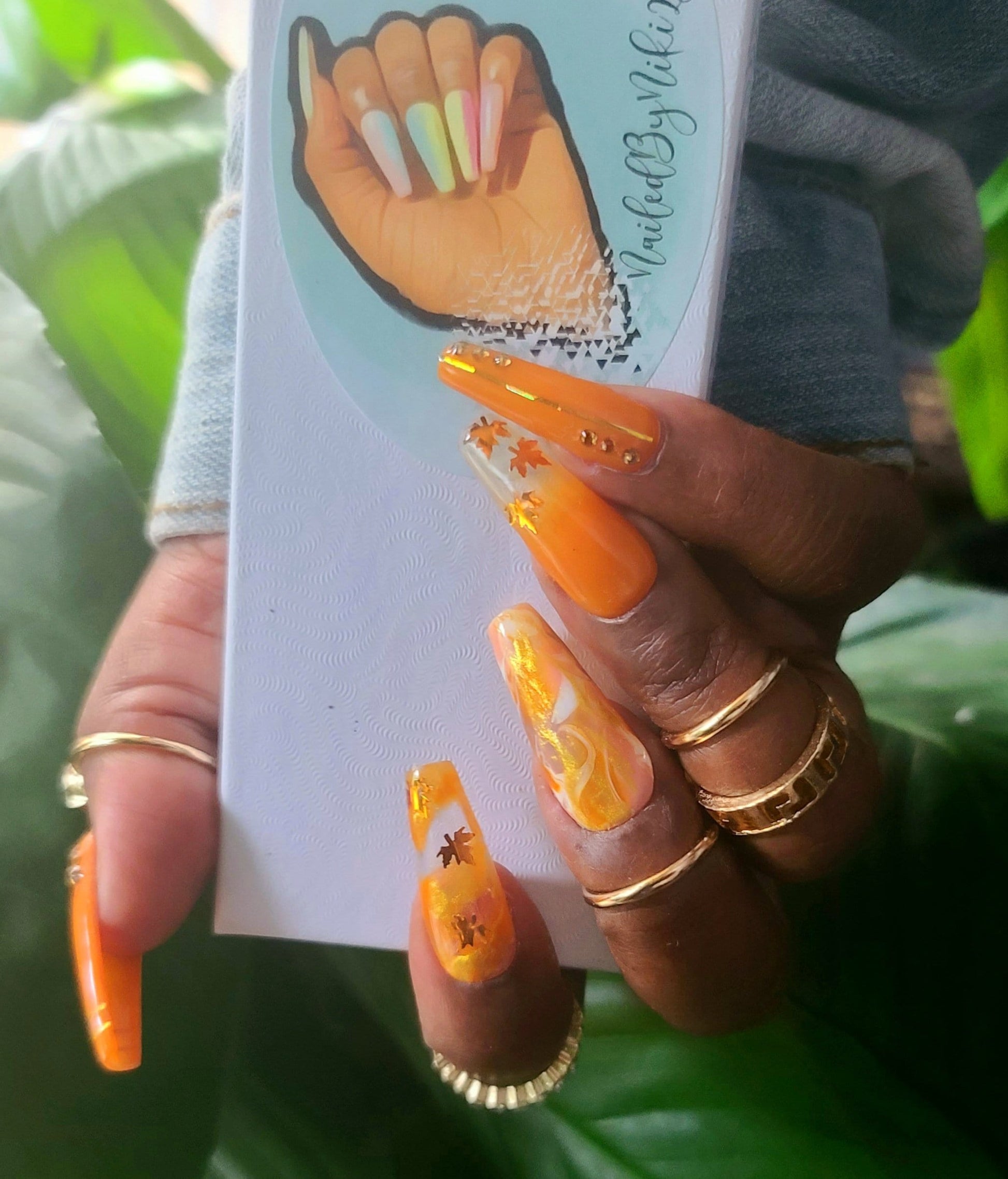 NailedByNiki2swt Fall Spice Press on Nails Self Care Accessories