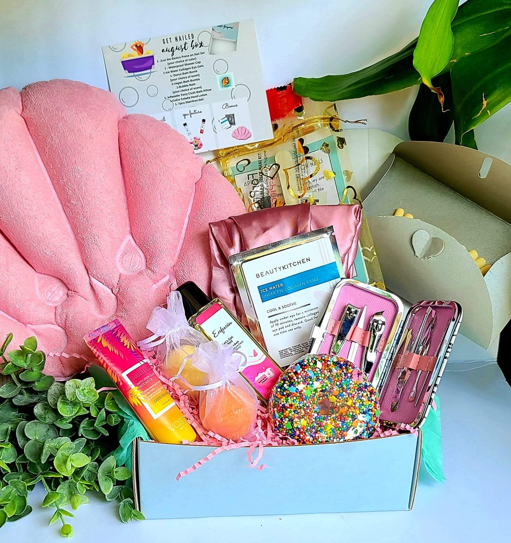 NailedByNiki2swt Get Nailed Monthly Box - August Press on Nails Self Care Accessories