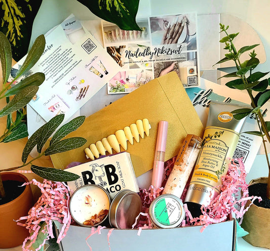NailedByNiki2swt Get Nailed Monthly Box - December Press on Nails Self Care Accessories