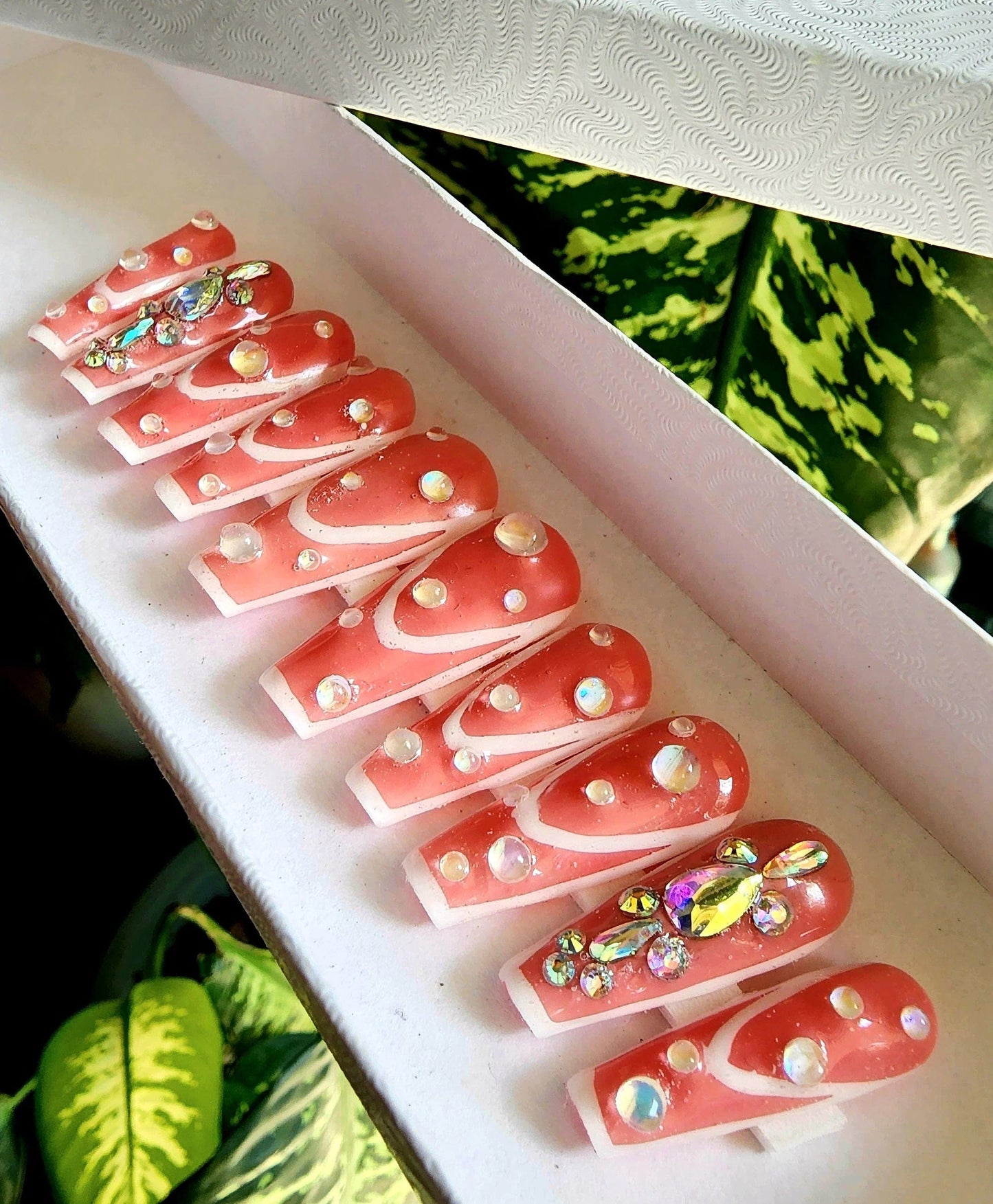 NailedByNiki2swt Bath & Body Get Nailed Monthly Box - March 2023 Press on Nails Self Care Accessories