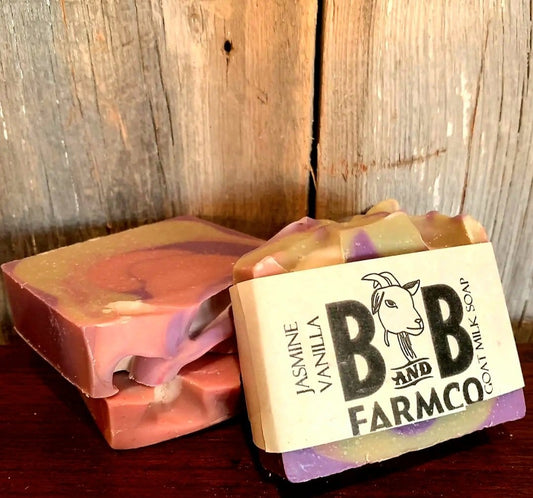 B & B Farm Co Jasmine Vanilla Scented Goat Milk Soap Press on Nails Self Care Accessories