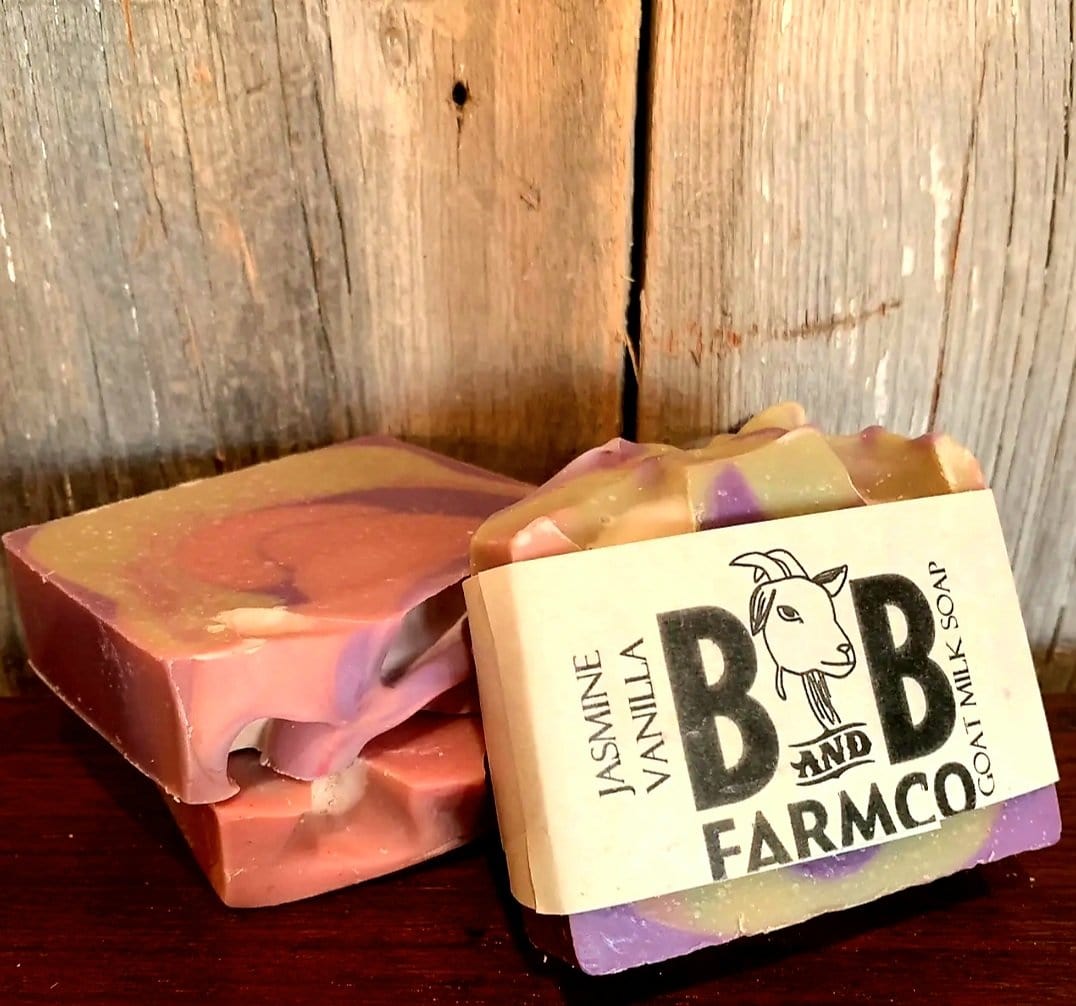 B & B Farm Co Jasmine Vanilla Scented Goat Milk Soap Press on Nails Self Care Accessories