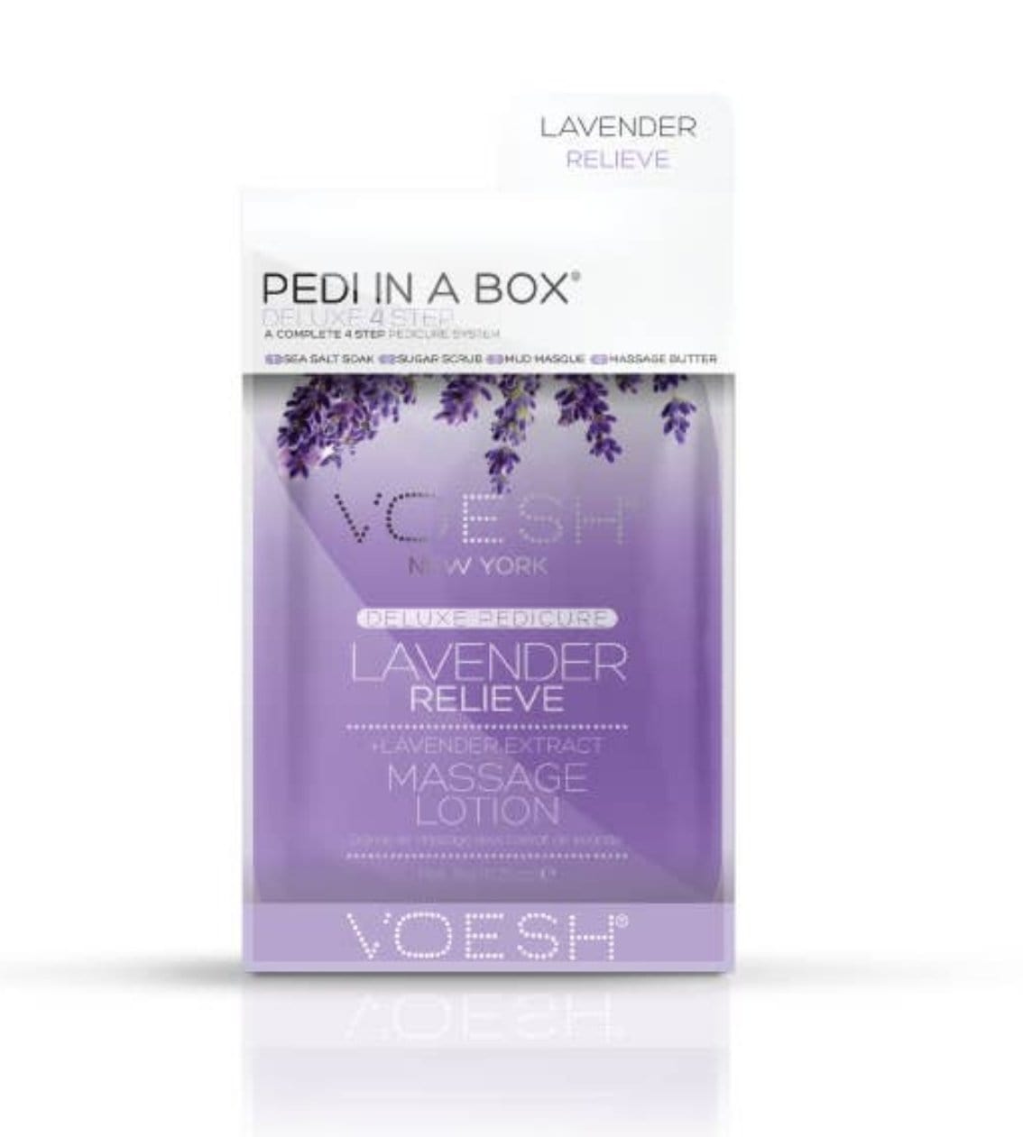 NailedByNiki2swt Lavender Relieve Pedi in a Box - Complete 4 Step Press on Nails Self Care Accessories