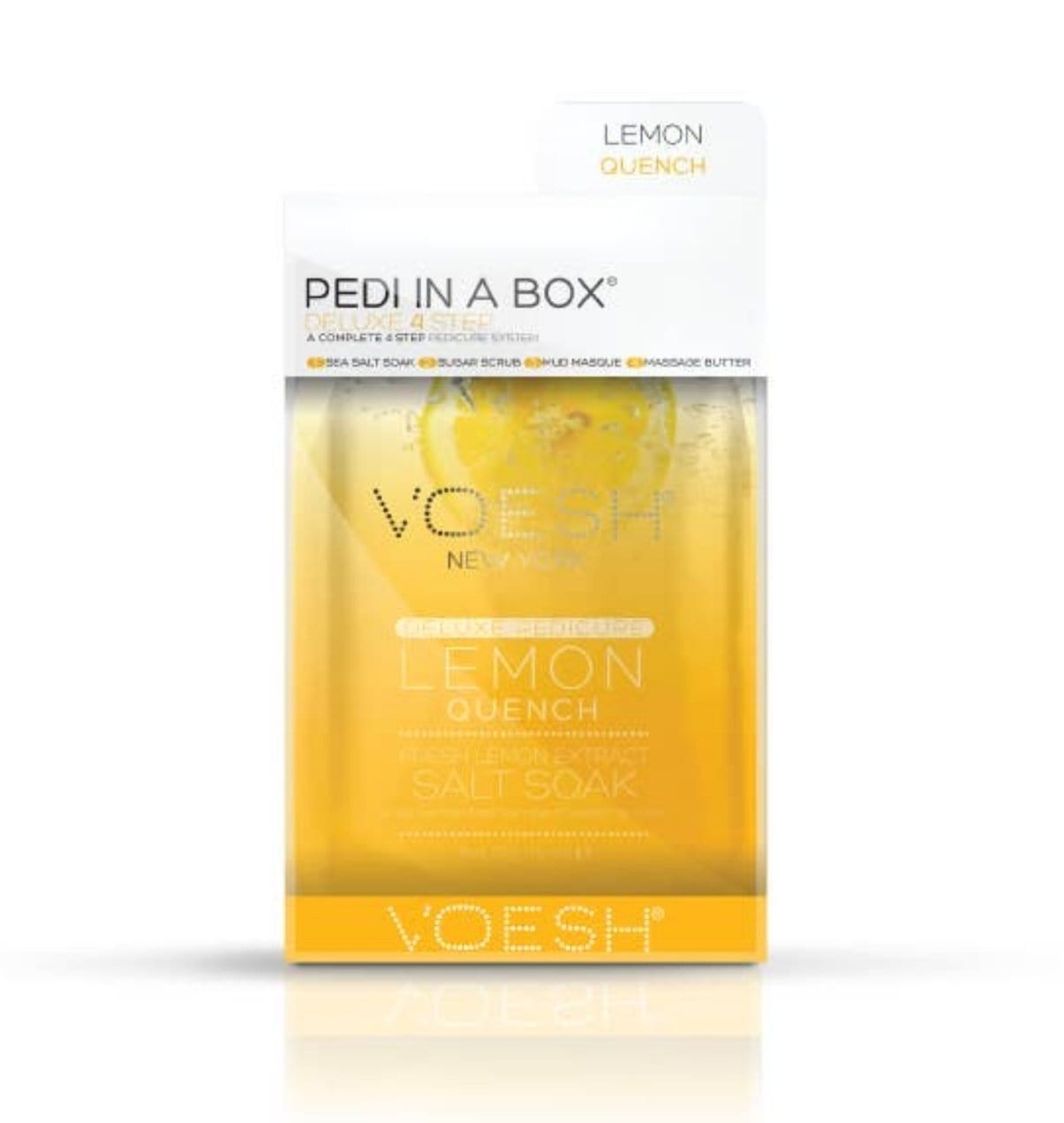 NailedByNiki2swt Lemon Quench Pedi in a Box - Complete 4 Step Press on Nails Self Care Accessories