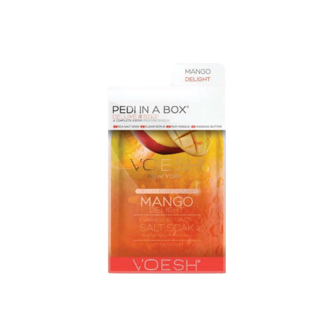NailedByNiki2swt Mango Pedi in a Box - Complete 4 Step Press on Nails Self Care Accessories