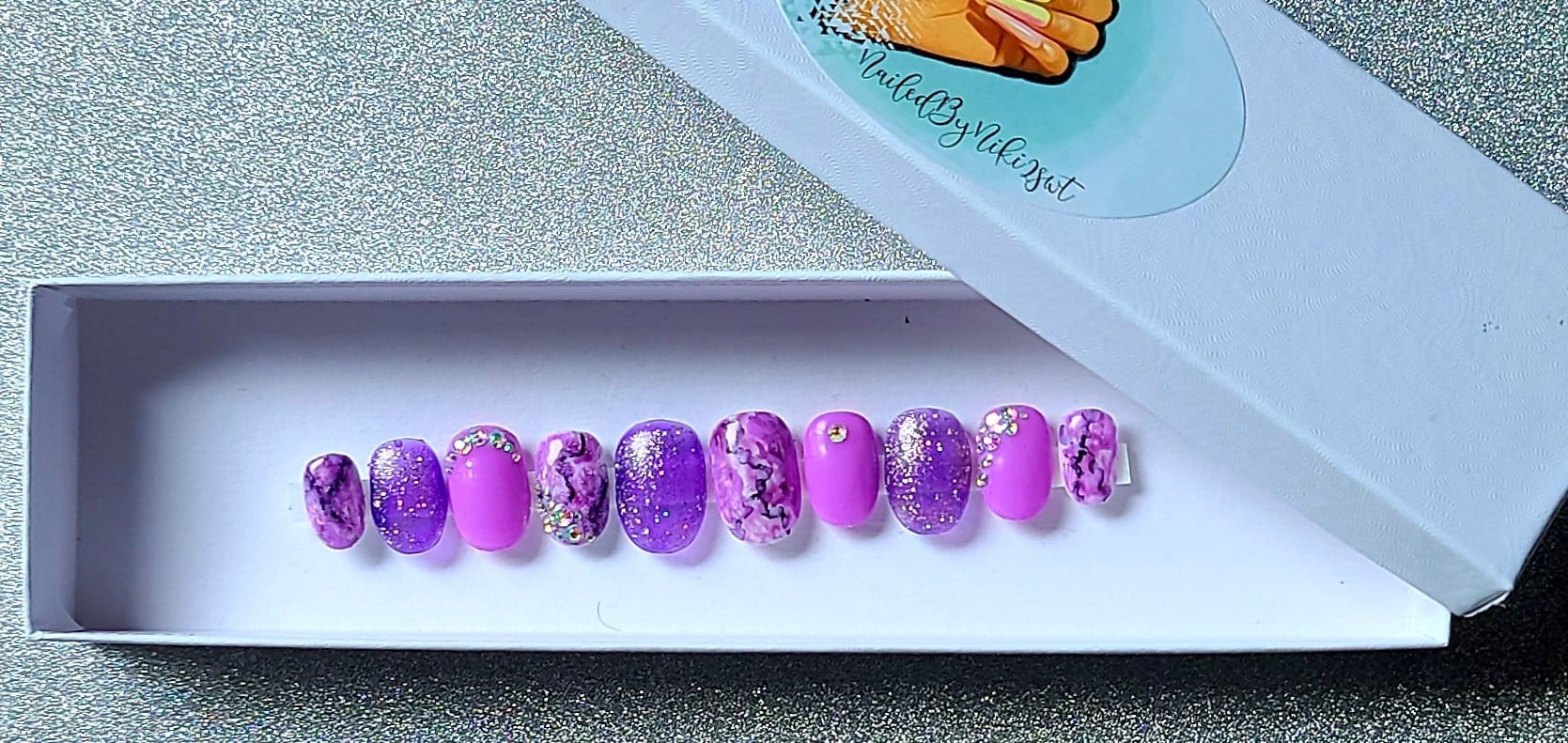 NailedByNiki2swt Plum Passion Press on Nails Self Care Accessories