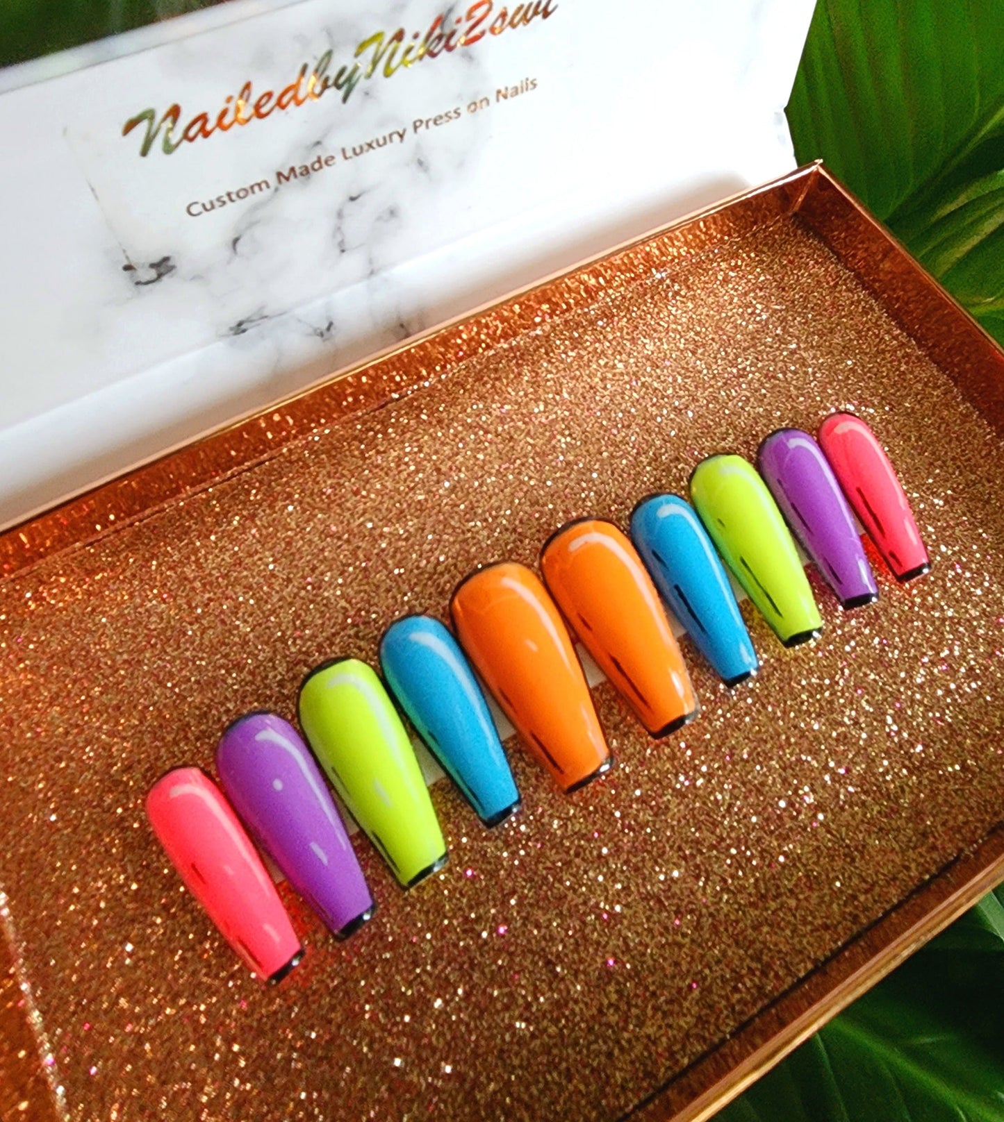 NailedByNiki2swt Beauty and Nails Pop Life Ready to ship Press on Nails Self Care Accessories