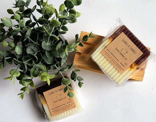 NailedByNiki2swt Bath & Body Sea Moss & Turmeric Organic Soap Bars Press on Nails Self Care Accessories