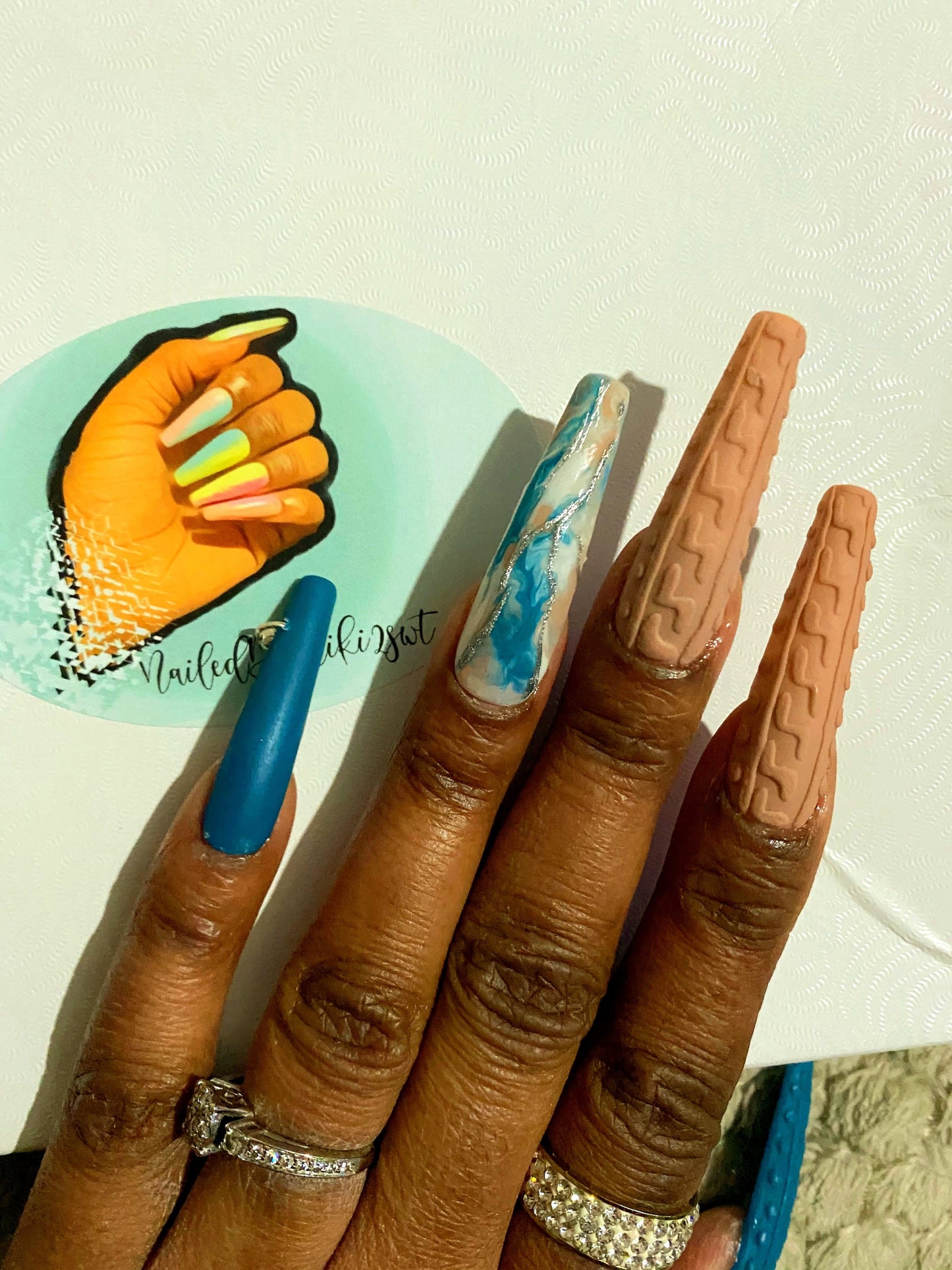 NailedByNiki2swt Toasted Press on Nails Self Care Accessories
