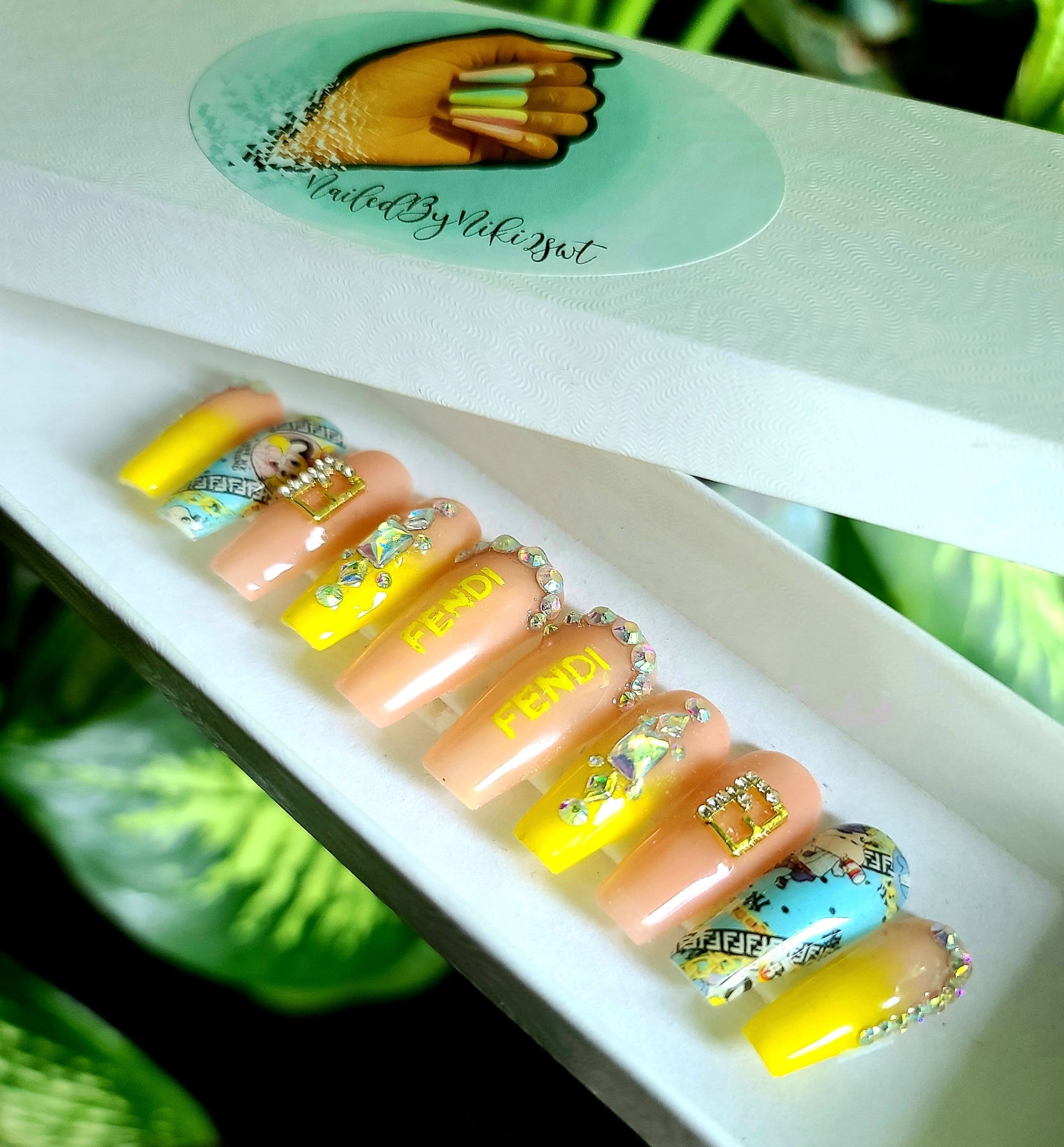 NailedByNiki2swt Yass Honey Press on Nails Self Care Accessories
