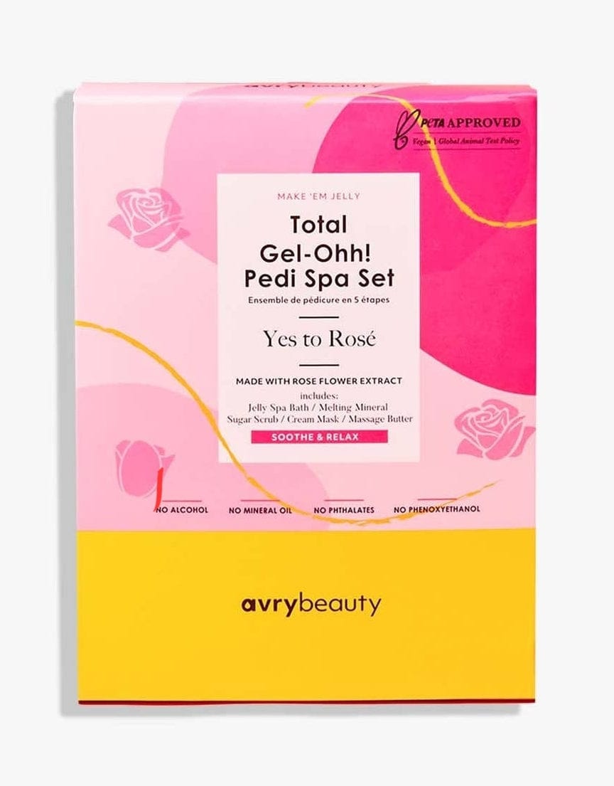 NailedByNiki2swt Bath & Body Yes to Rose' Total Gel-Ohh! Pedi Spa Set Press on Nails Self Care Accessories